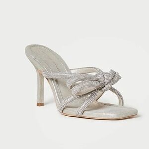 Loeffler randall crystal sandal with bow details size 7